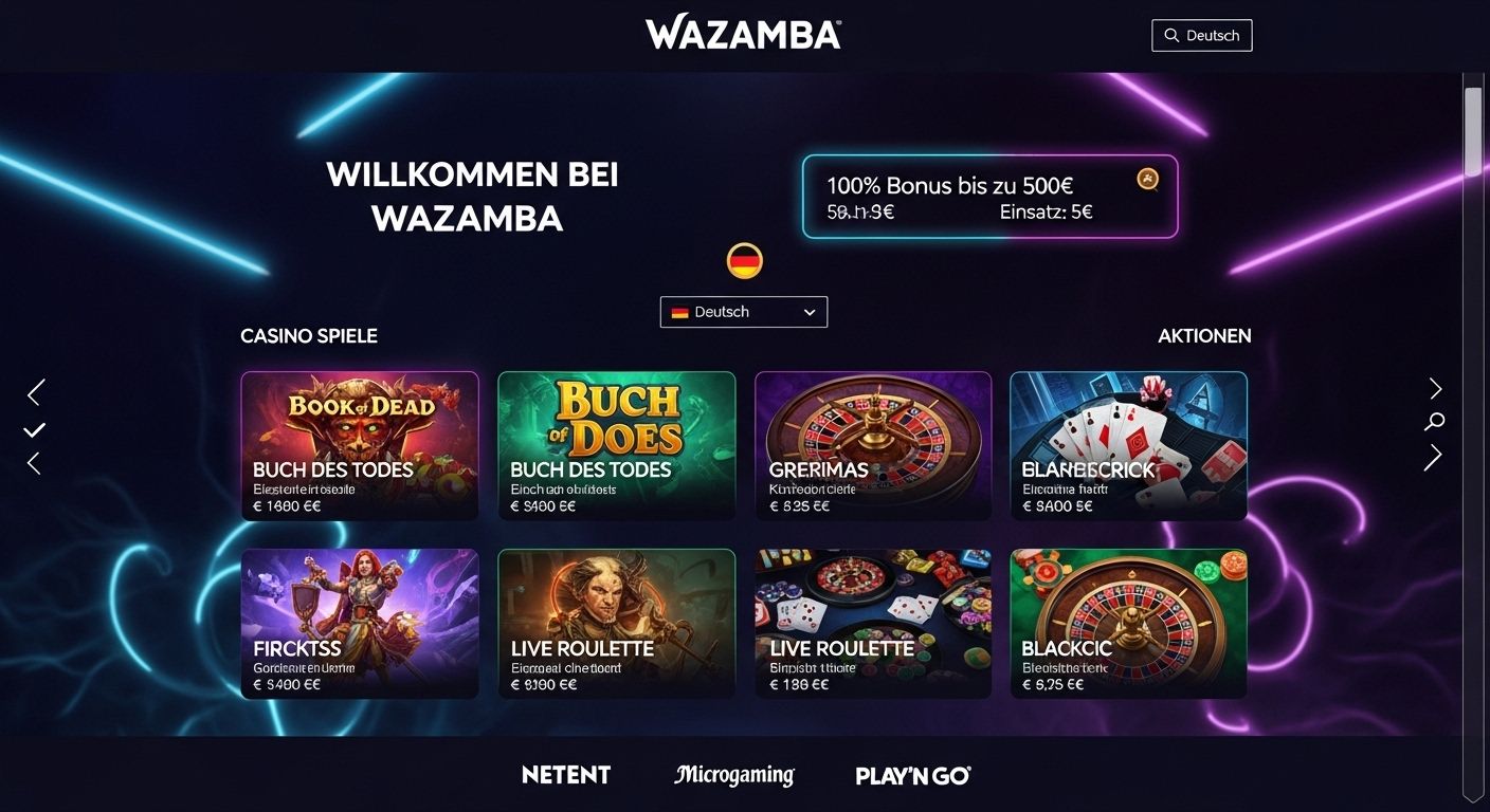 Unterstützung der lokalen Sprache und Währung wazamba slots